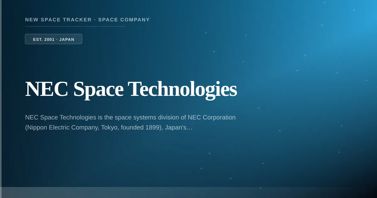 NEC Space Technologies — Japan Space Company: Profile, Stock, Funding ...